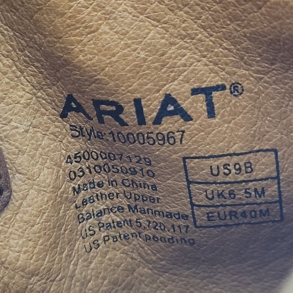 Ariat Heritage Western Roper Distressed Leather Low-profile Cowboy Boat - Picture 7 of 9
